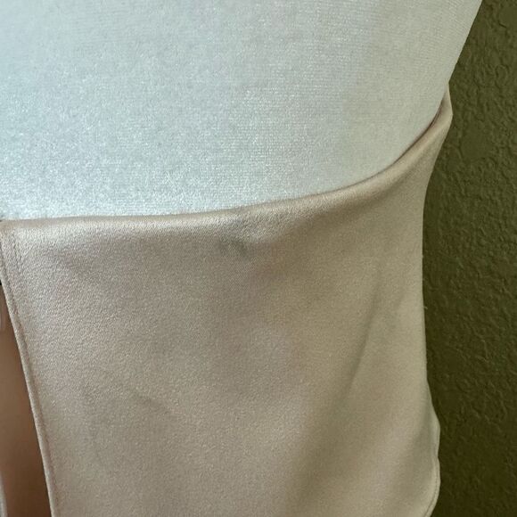 Halston Heritage Women's 0 Strapless Evening Dress Primrose Pink Layered Maxi - Picture 7 of 9